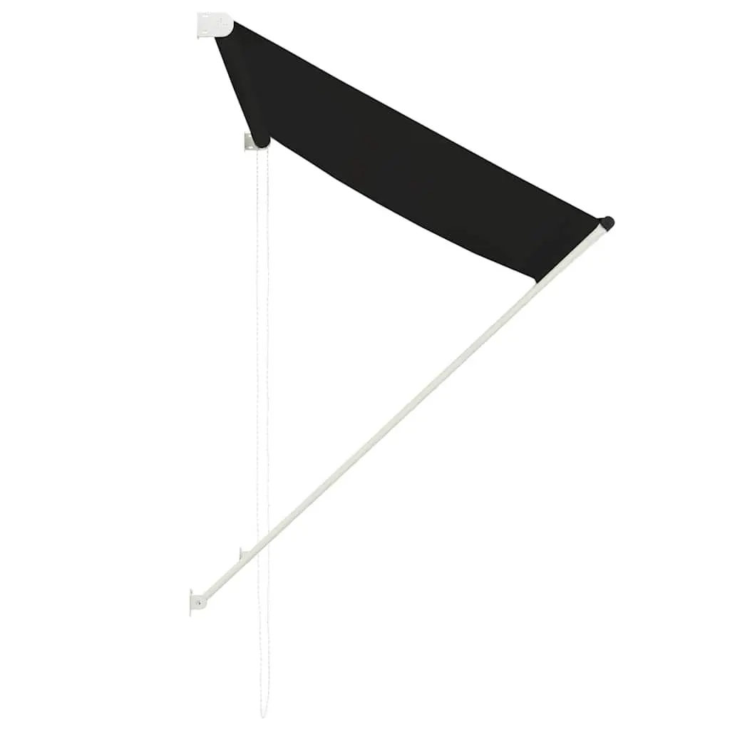 Retractable Awning Adjustable Height and Angle 150x150 cm Anthracite Outdoor Shade for Window Balcony Terrace Garden