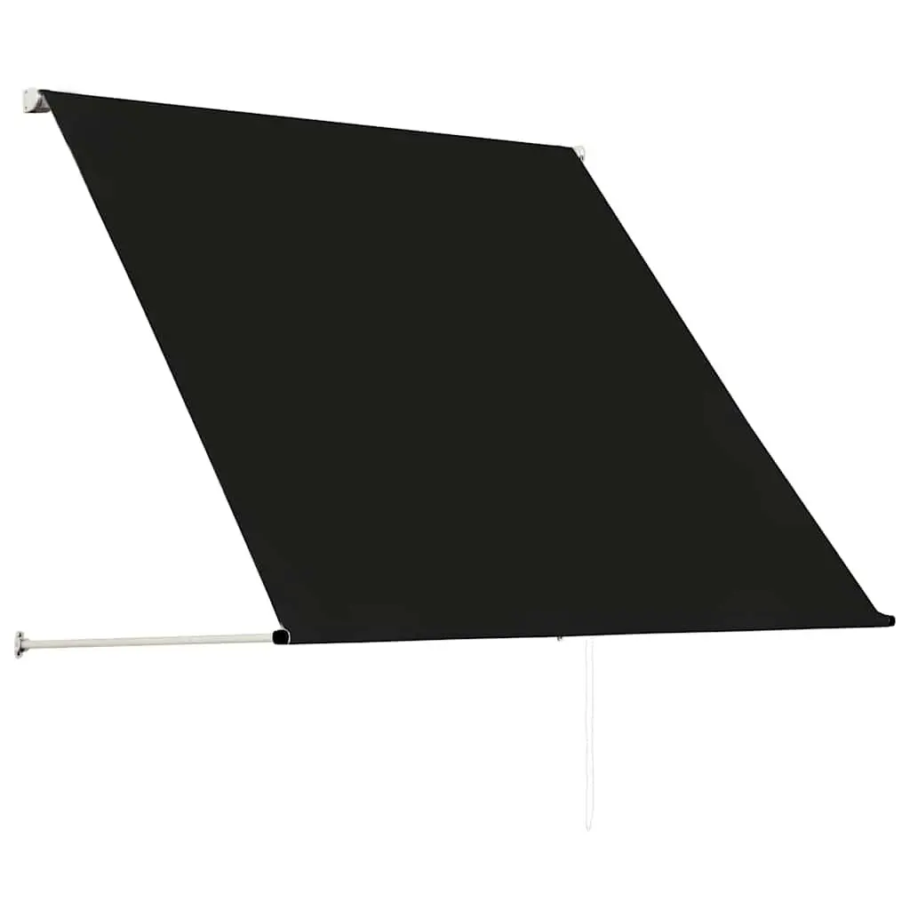 Retractable Awning Adjustable Height and Angle 150x150 cm Anthracite Outdoor Shade for Window Balcony Terrace Garden