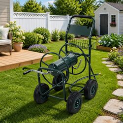 Your Friendly Garden Hose Trolley with Tool Storage