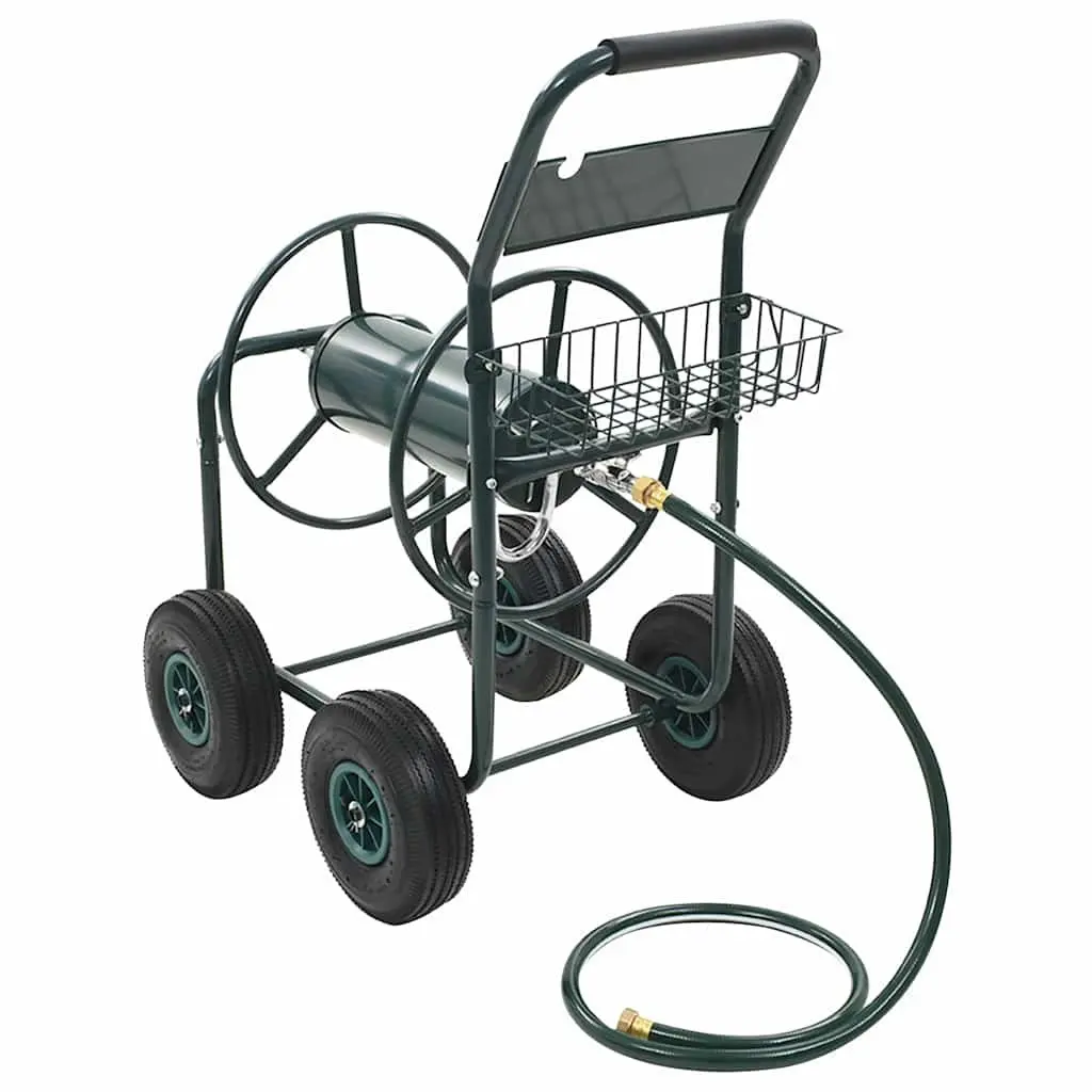 Garden Hose Trolley Reel Cart with 1/2" Connector 75m Storage Organiser