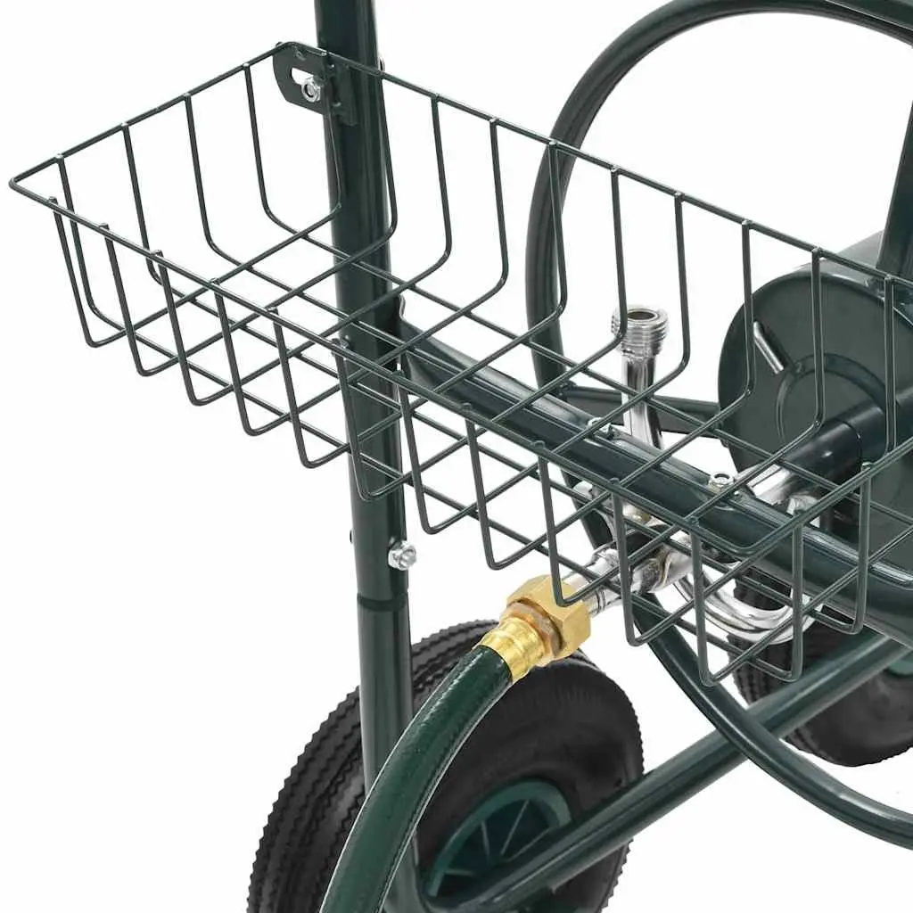 Garden Hose Trolley Reel Cart with 1/2" Connector 75m Storage Organiser