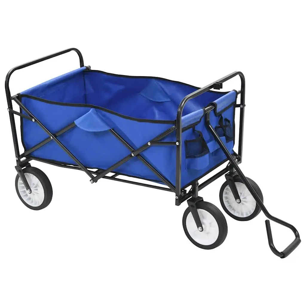 Folding Transport Cart Steel Construction for Garden and Home with 75kg Load Capacity
