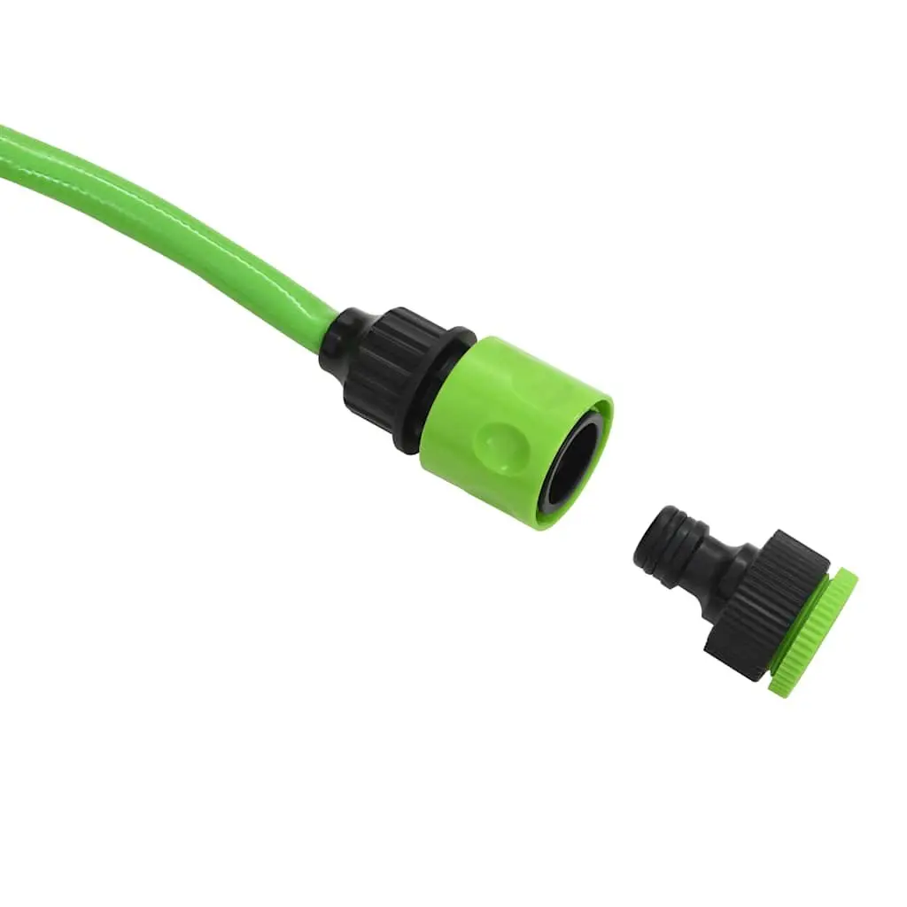Wall Mounted Garden Water Hose Reel Automatic 10m with Spray Nozzle Green