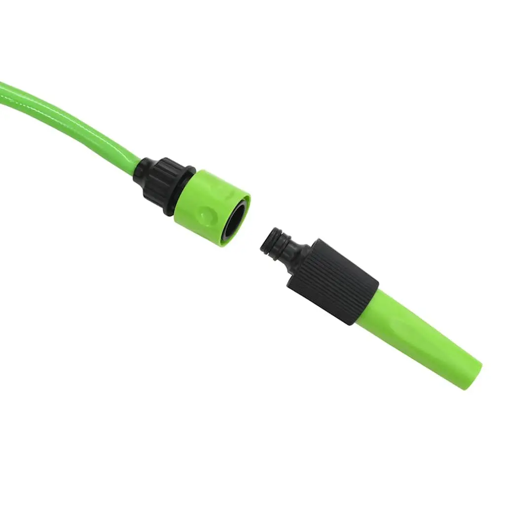 Wall Mounted Garden Water Hose Reel Automatic 10m with Spray Nozzle Green