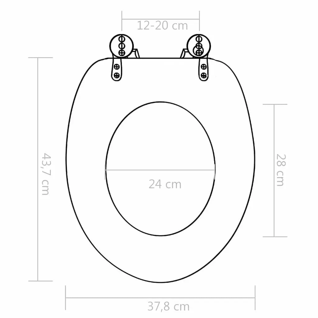 Toilet Seat with Soft Close Lid Brown Natural Design Bathroom Accessory