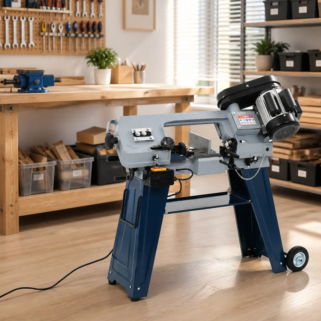 Band Saw Adjustable Speed Tiltable 230V Heavy-Duty Metal Cutting Machine