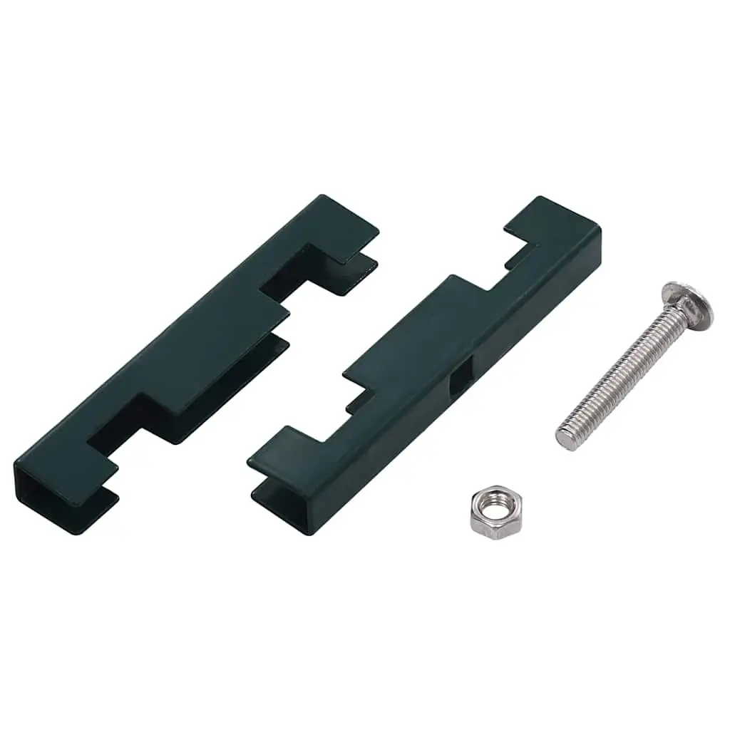 Garden U Mat Connector Green Galvanized Steel 10 Sets
