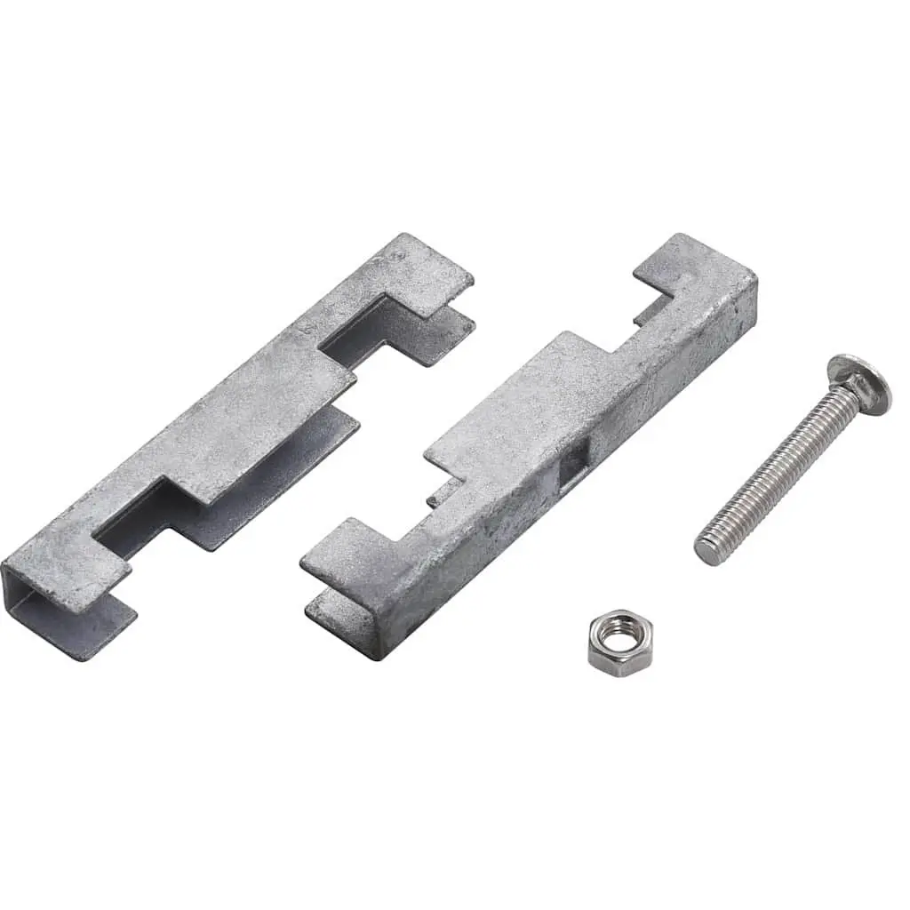 U Mat Connector Galvanized Steel 10 Sets for Joining 50x200 mm Grid Fence