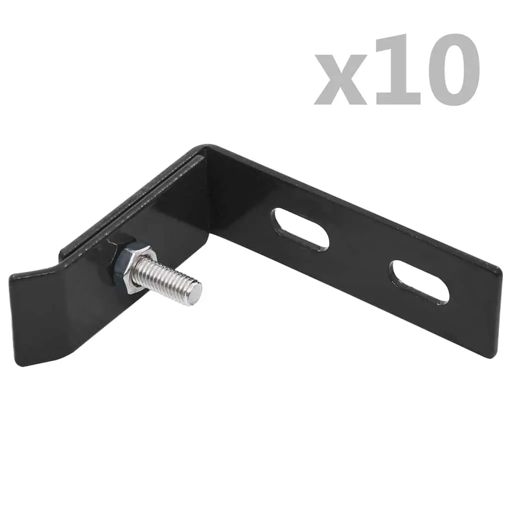 Wall Corner Connector Anthracite 65mm Short Leg 100mm Long Leg 10 Sets