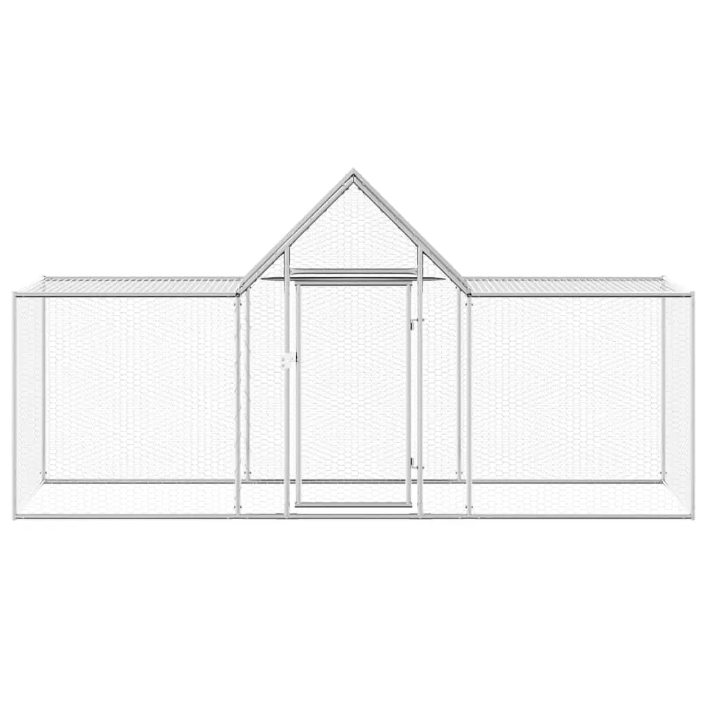 Chicken Coop Galvanised Steel 3x1x1.5m Garden Poultry House Run Enclosure