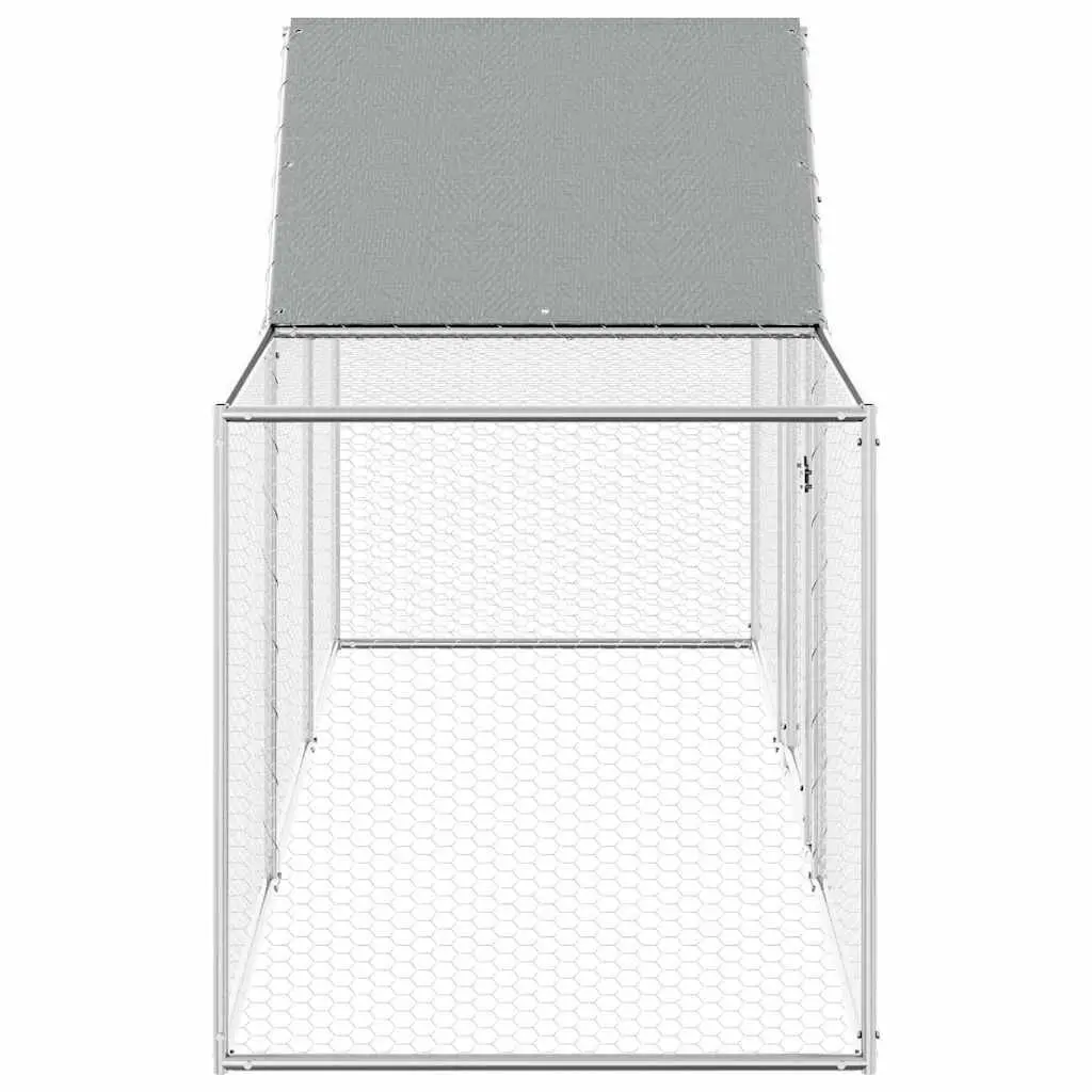 Chicken Coop Galvanised Steel 3x1x1.5m Garden Poultry House Run Enclosure
