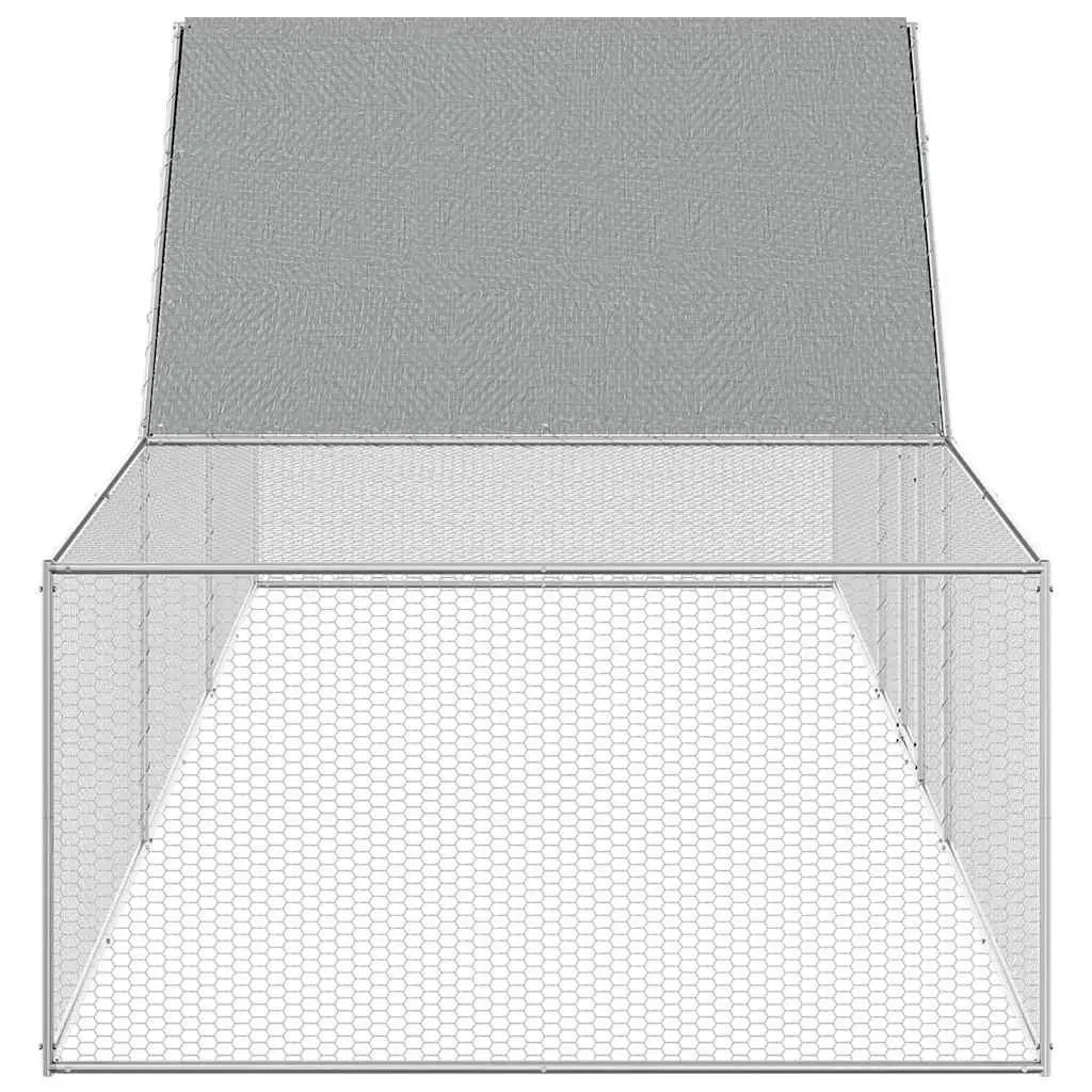 Chicken Coop Galvanised Steel 6x2x2m Lockable Door Wire