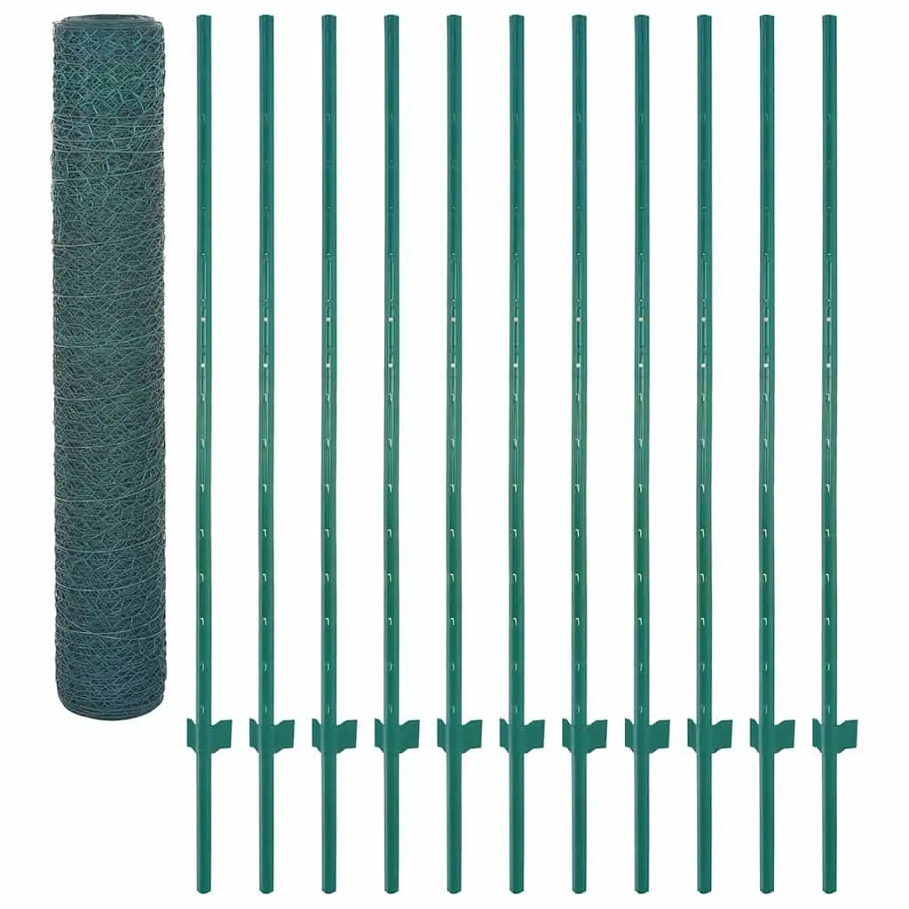 Wire Mesh Fence Panel Powder-coated Steel 25 x 1.5m