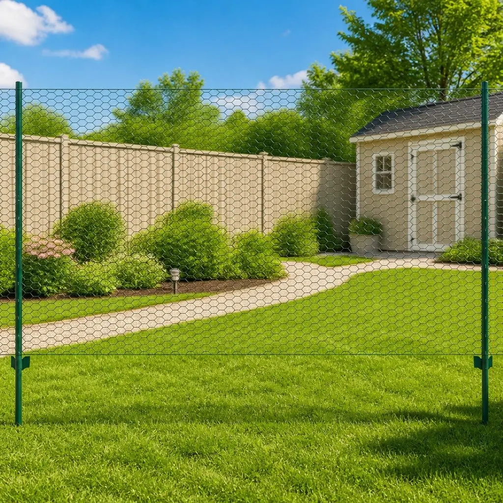 25x2m Wire Mesh Fence Roll with Mounting Hardware