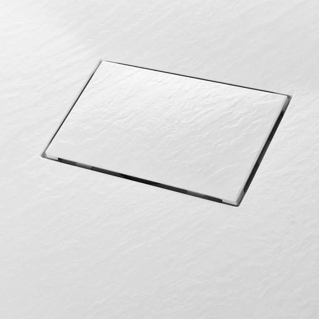Shower Base Tray White 100x70 cm Low Profile Bathroom Fixture Modern Design