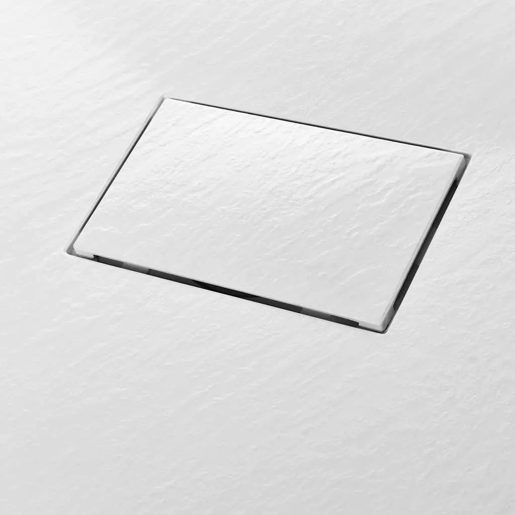 Shower Base Tray Low Profile White 100x80 cm Skid Resistant