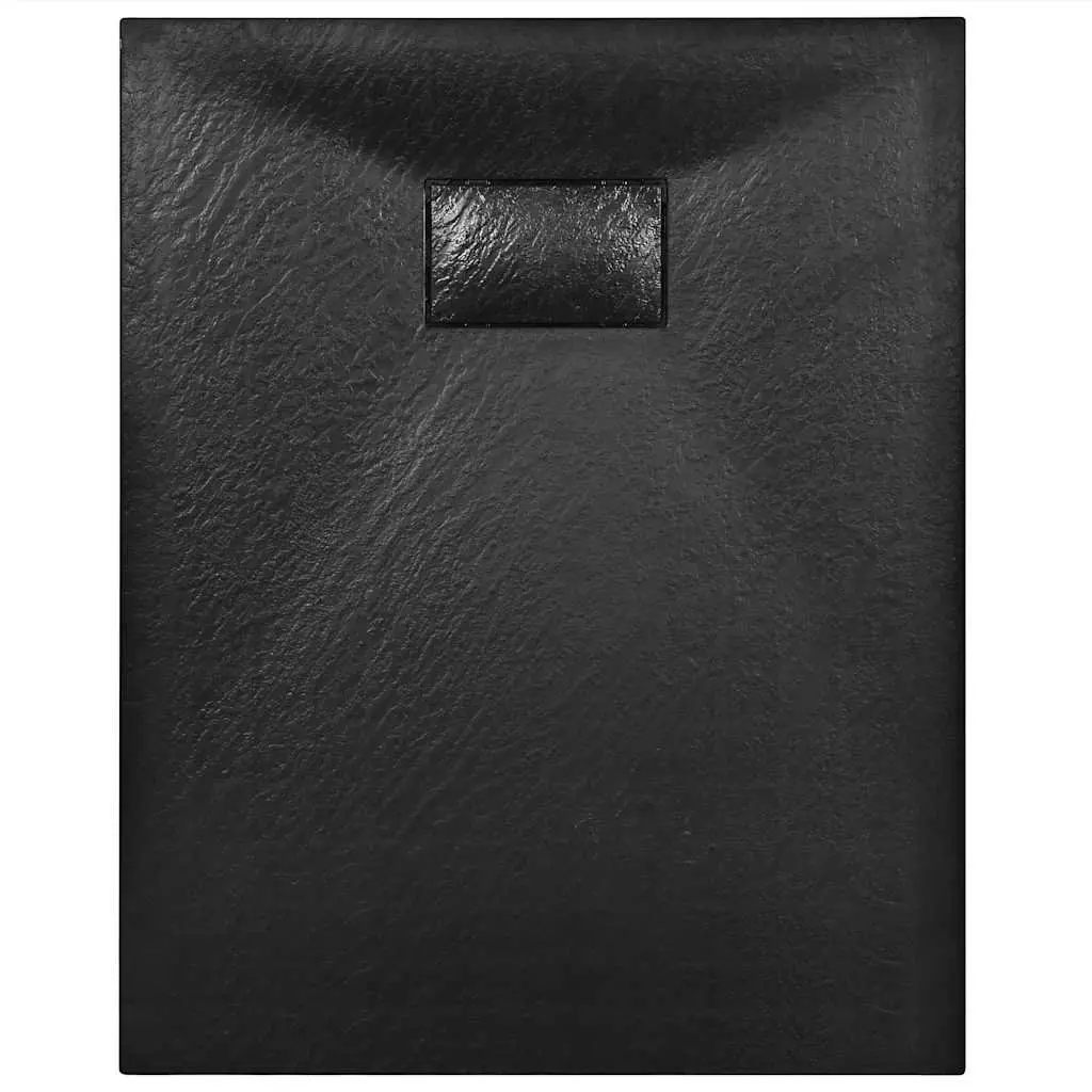 Shower Base Tray Black Low Profile Rectangular 100x70 cm
