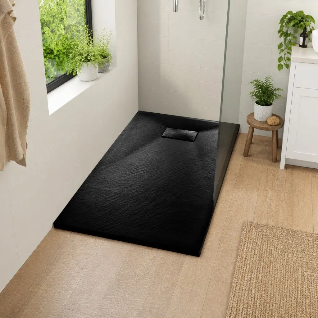 Black Shower Base Tray 100x80 cm