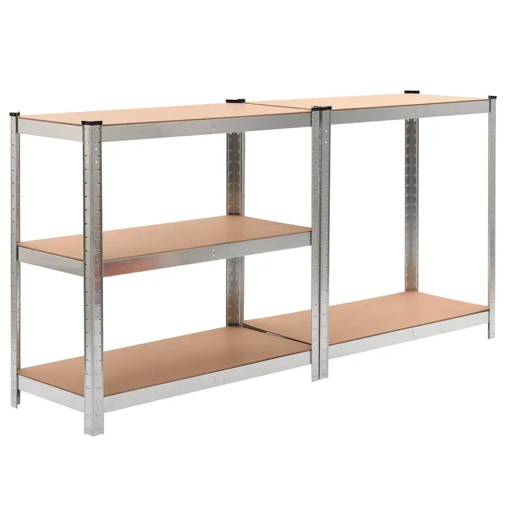 Industrial Storage Shelves Heavy Duty Rack 90 x 40 x 180 cm Brown 2 Piece