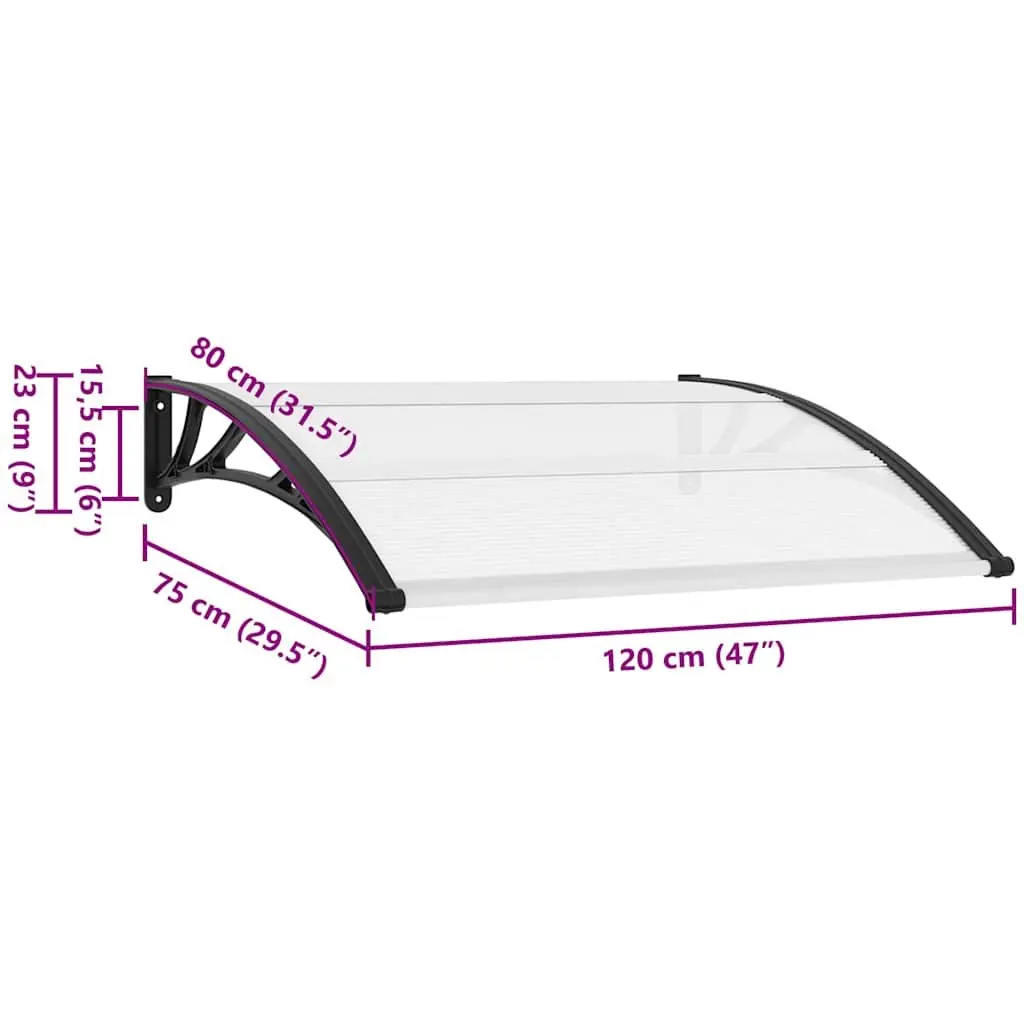 120x75cm Door Canopy Awning