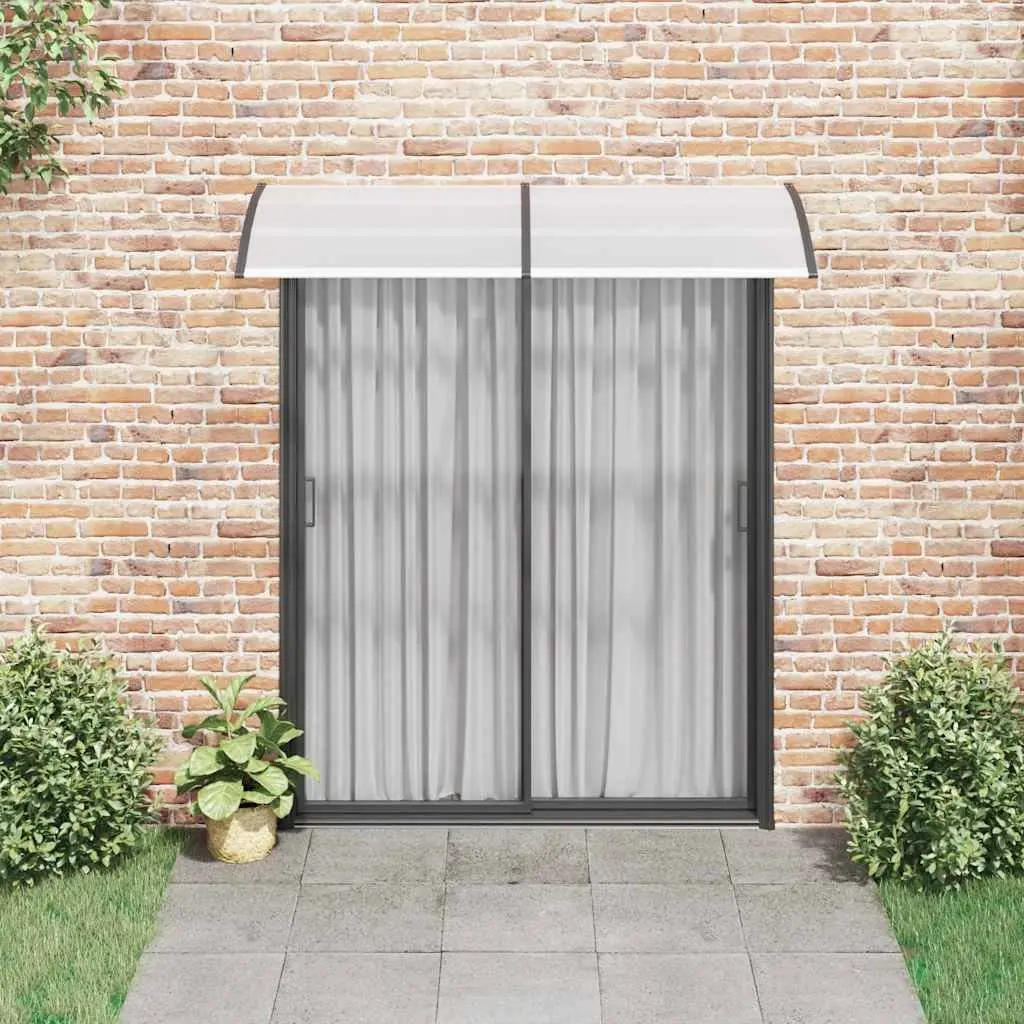 Door Canopy Outdoor Awning Shelter 200x75cm Black