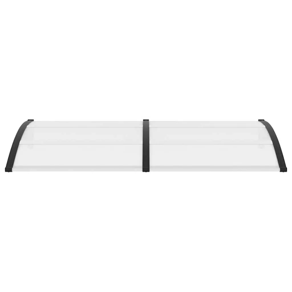 Door Canopy Outdoor Awning Shelter 200x75cm Black