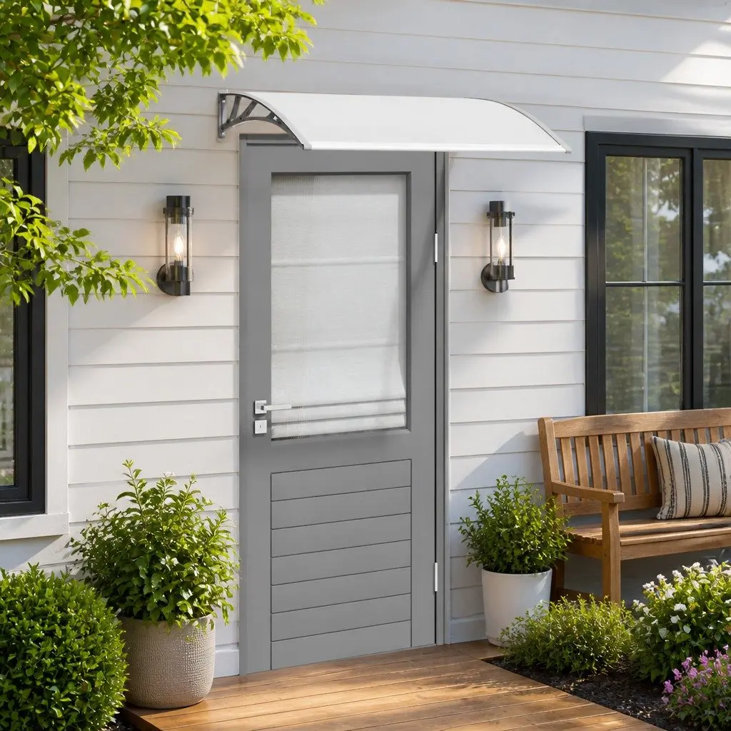 Grey Polycarbonate Door Canopy