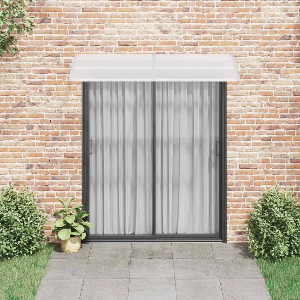 Door Canopy Grey Transparent Polycarbonate 200x75cm