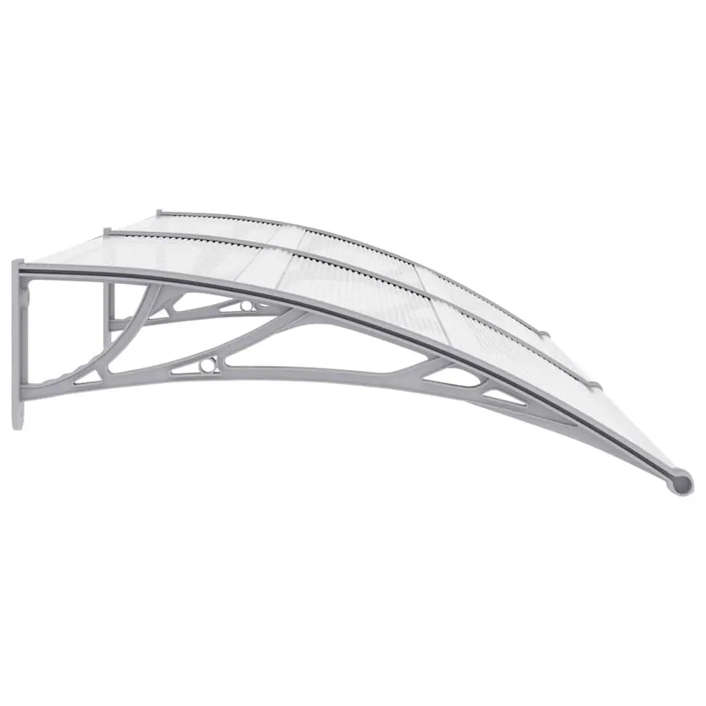 Door Canopy Grey Transparent Polycarbonate 200x75cm