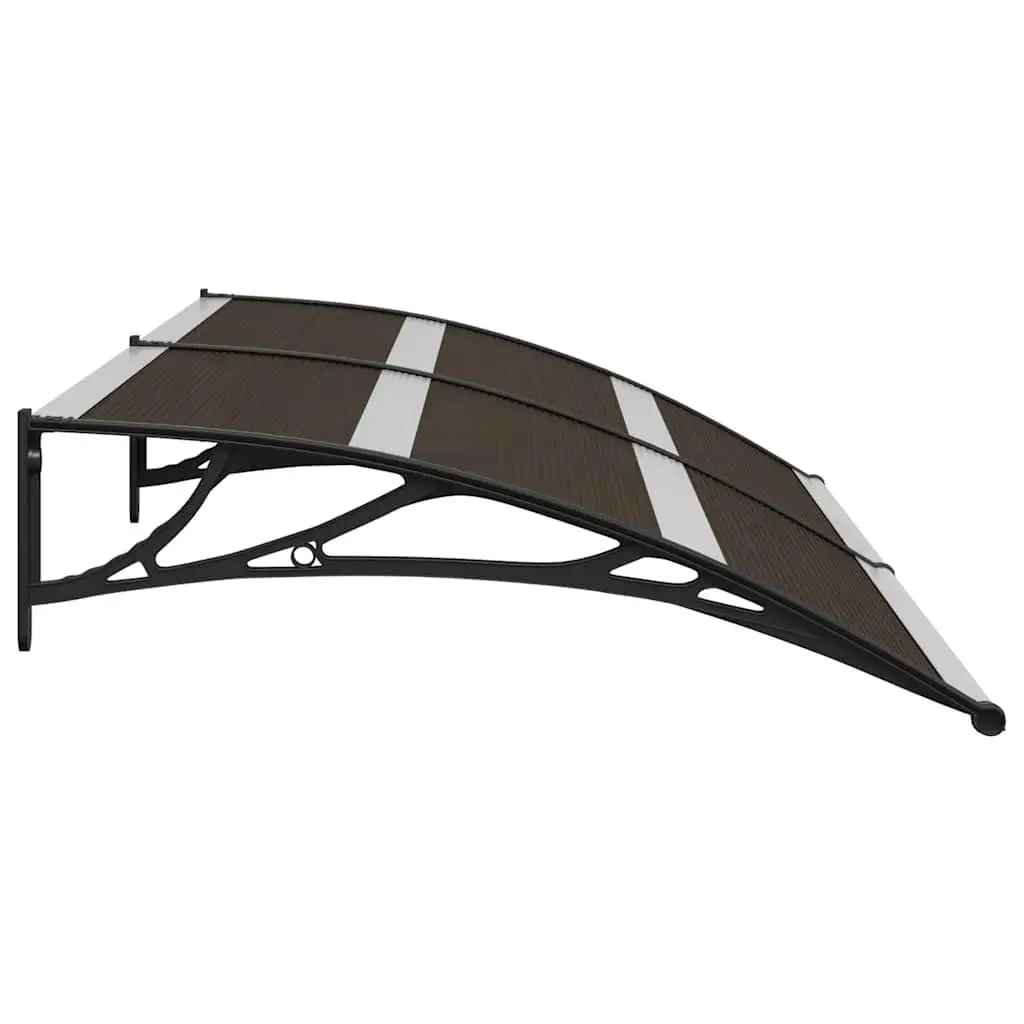 Door Canopy Black Polycarbonate 200x75 cm Awning Shelter