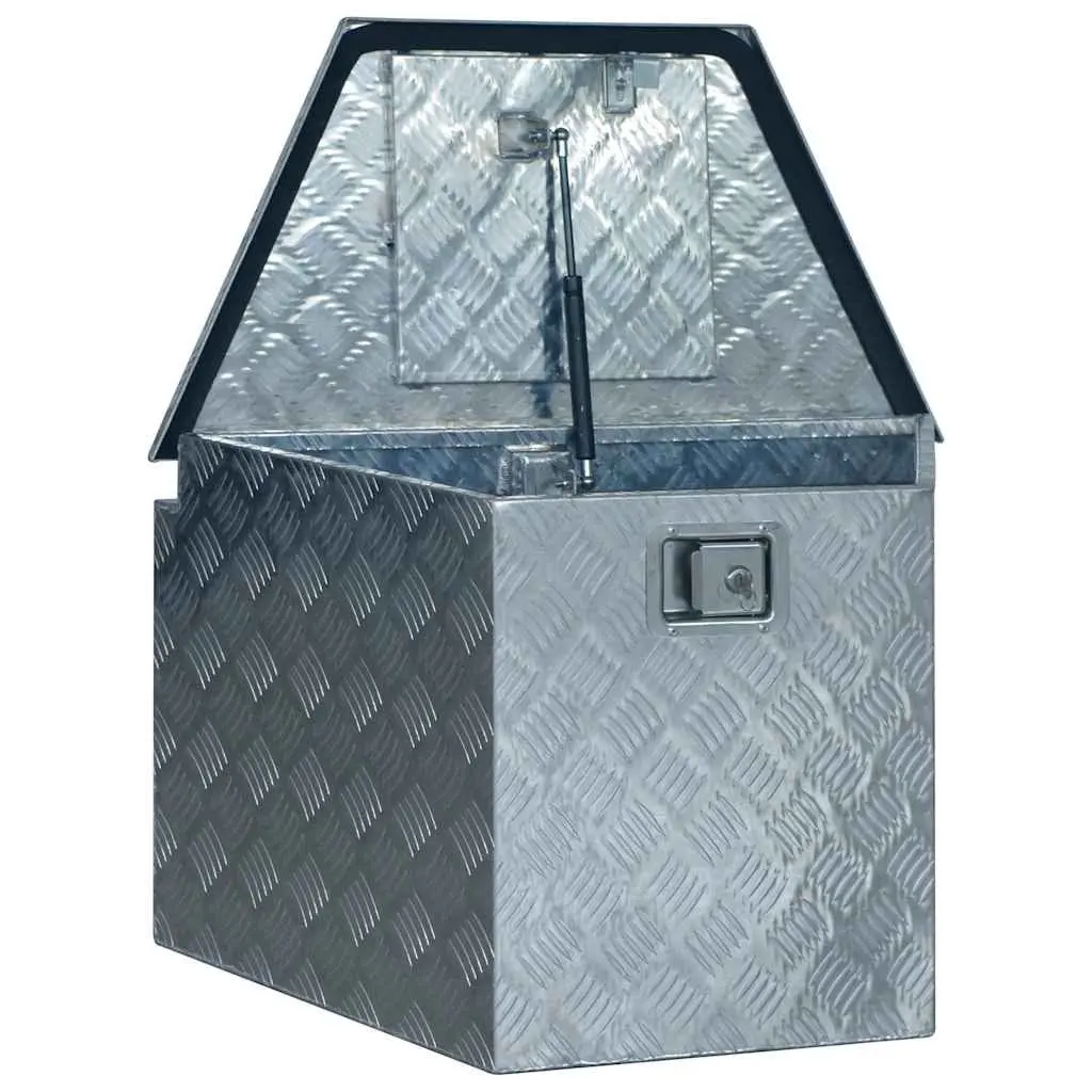 Storage Box Aluminium Lightweight Compact Tool Organiser 737x410x460 mm Silver