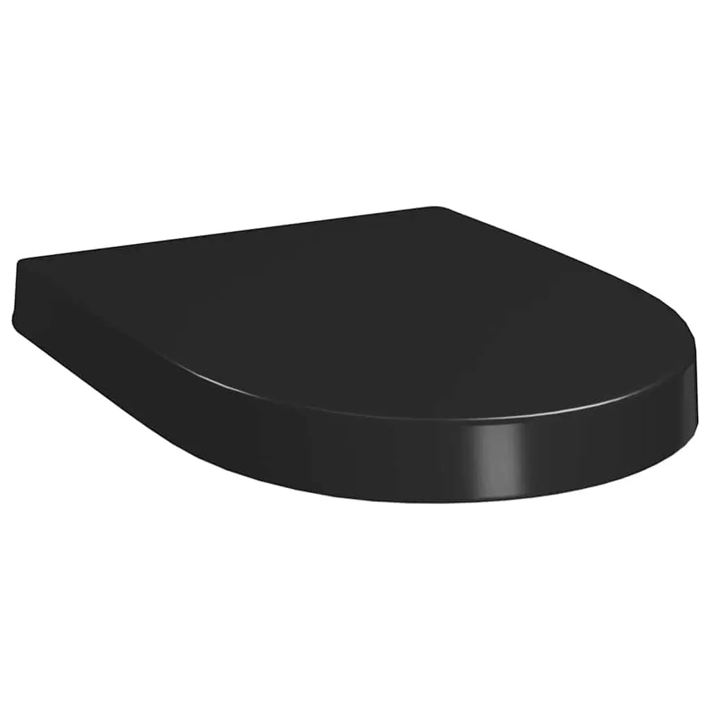 Soft-close Toilet Seat Quick-release Design Black Standard Bowl Bathroom