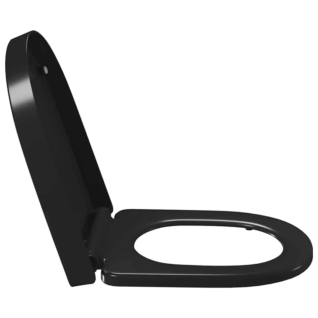 Soft-close Toilet Seat Quick-release Design Black Standard Bowl Bathroom