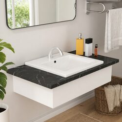 Bathroom Basin 42x39x18 cm Ceramic Vessel Sink White Washroom Fixture