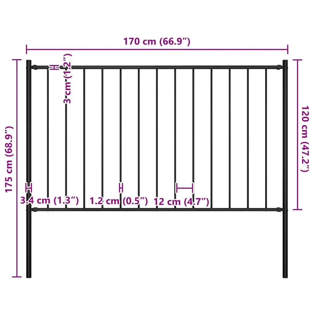 Fence Panel Steel Weather Resistant 1.7 x 1.25 m