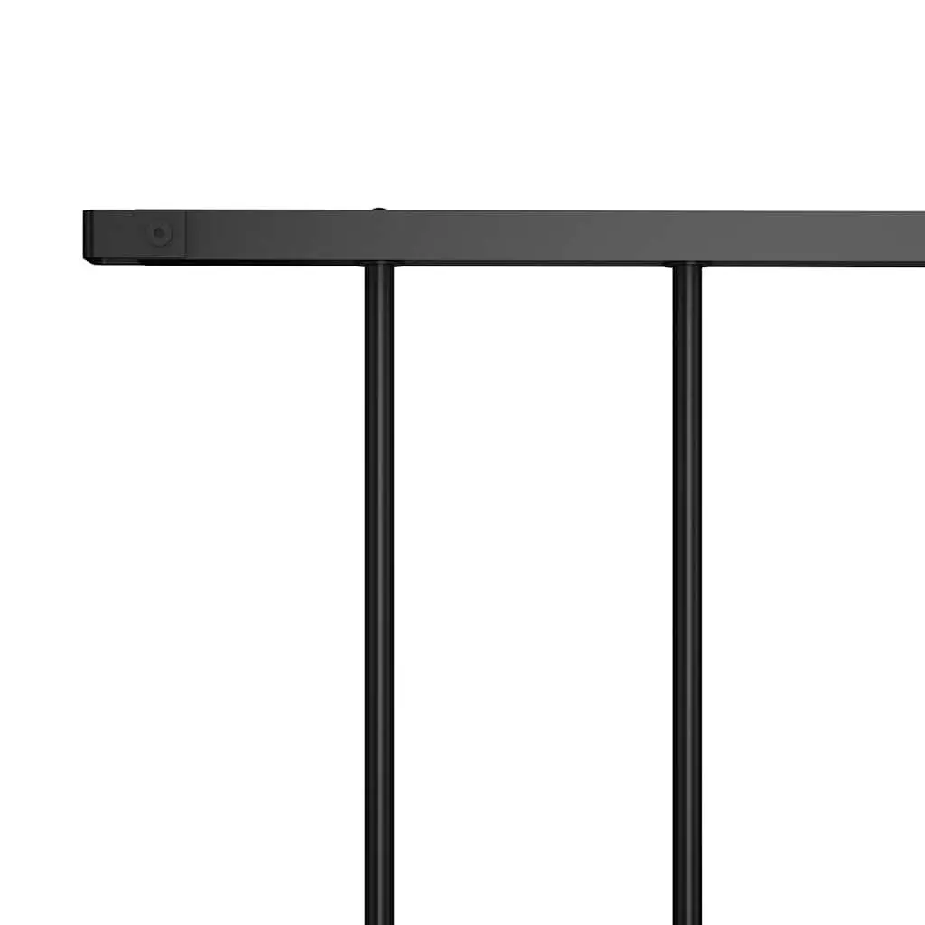 Steel Fence Panel Black Powder-Coated 1.7 x 1.17 m Garden Barrier Outdoor Screening