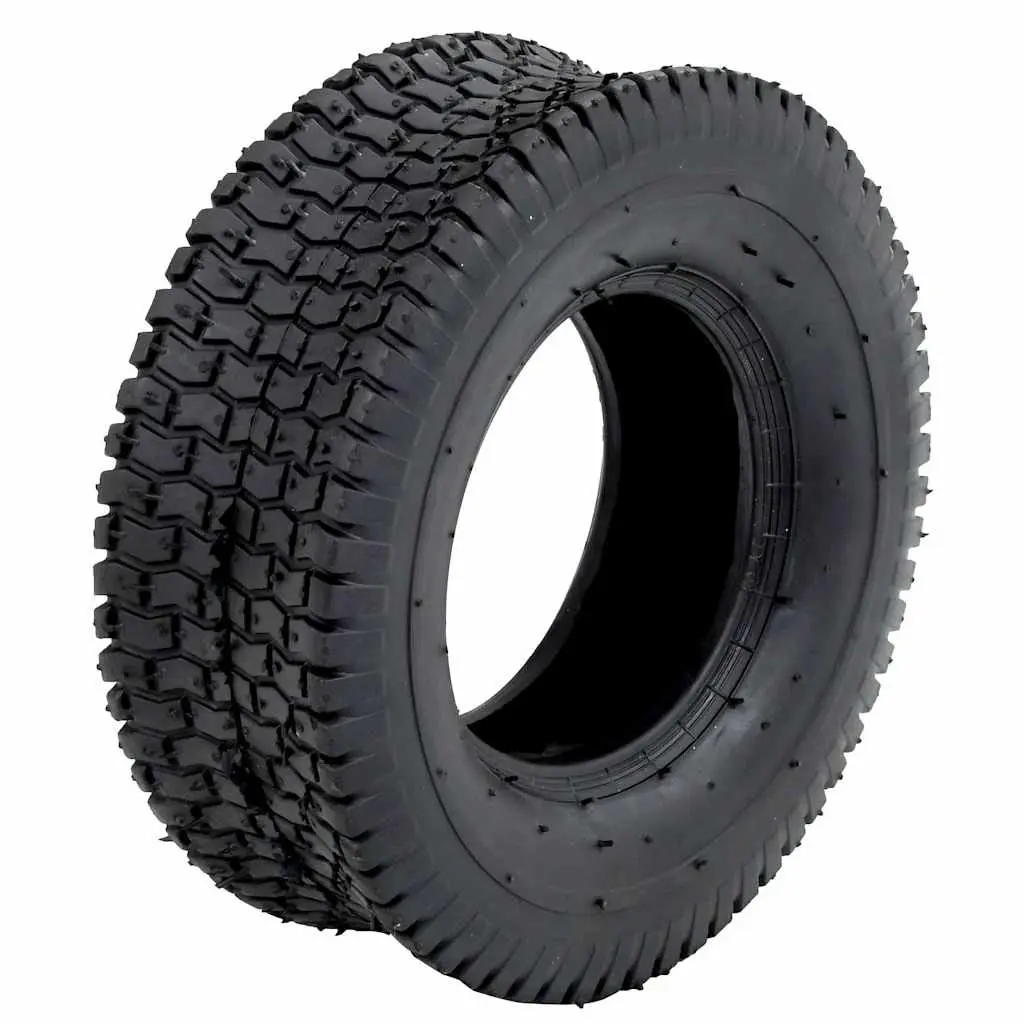 Wheelbarrow Tyres 2pcs 13x5.00-6 4PR Black Replacement Heavy-Duty Puncture-Proof