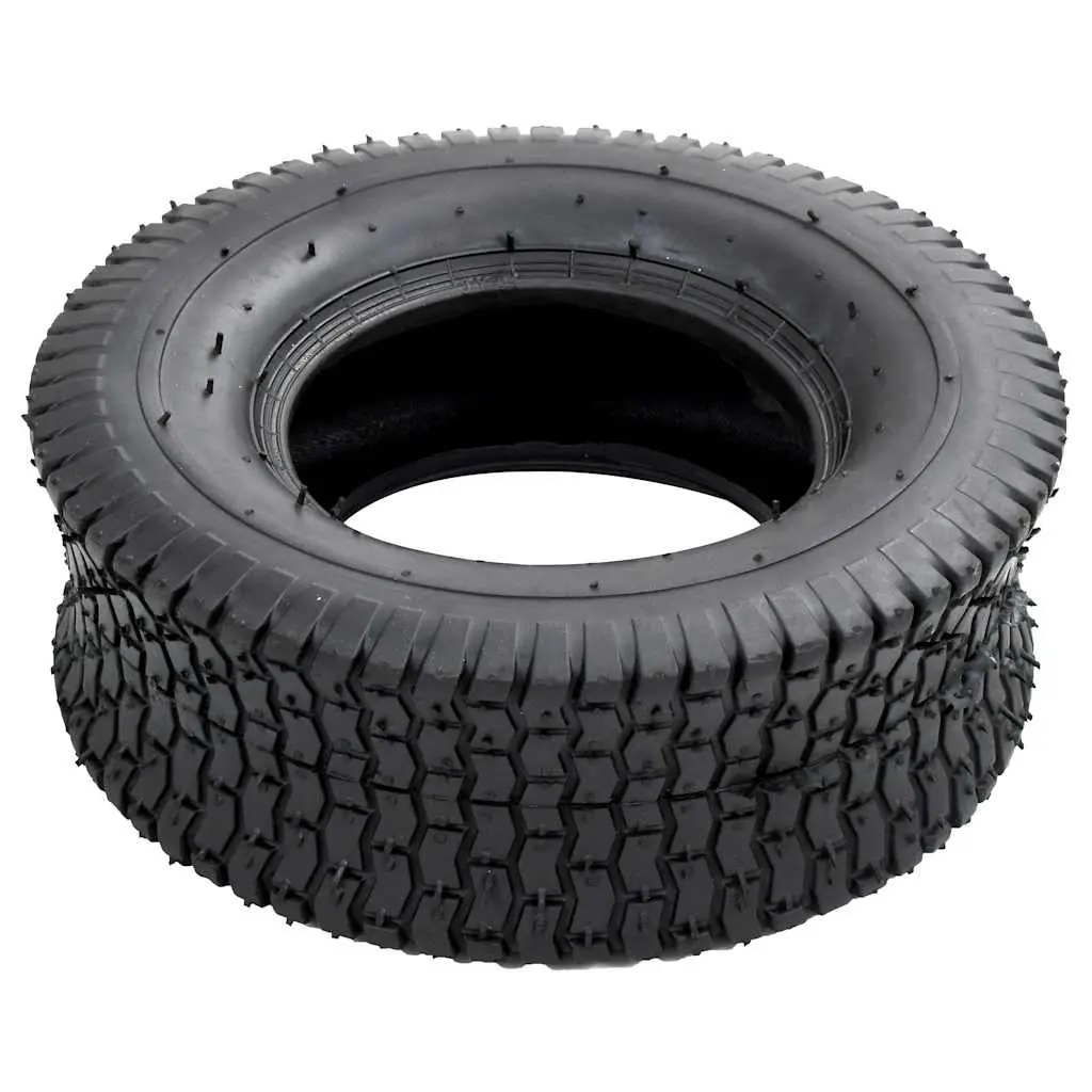 Wheelbarrow Tyres 2pcs 13x5.00-6 4PR Black Replacement Heavy-Duty Puncture-Proof