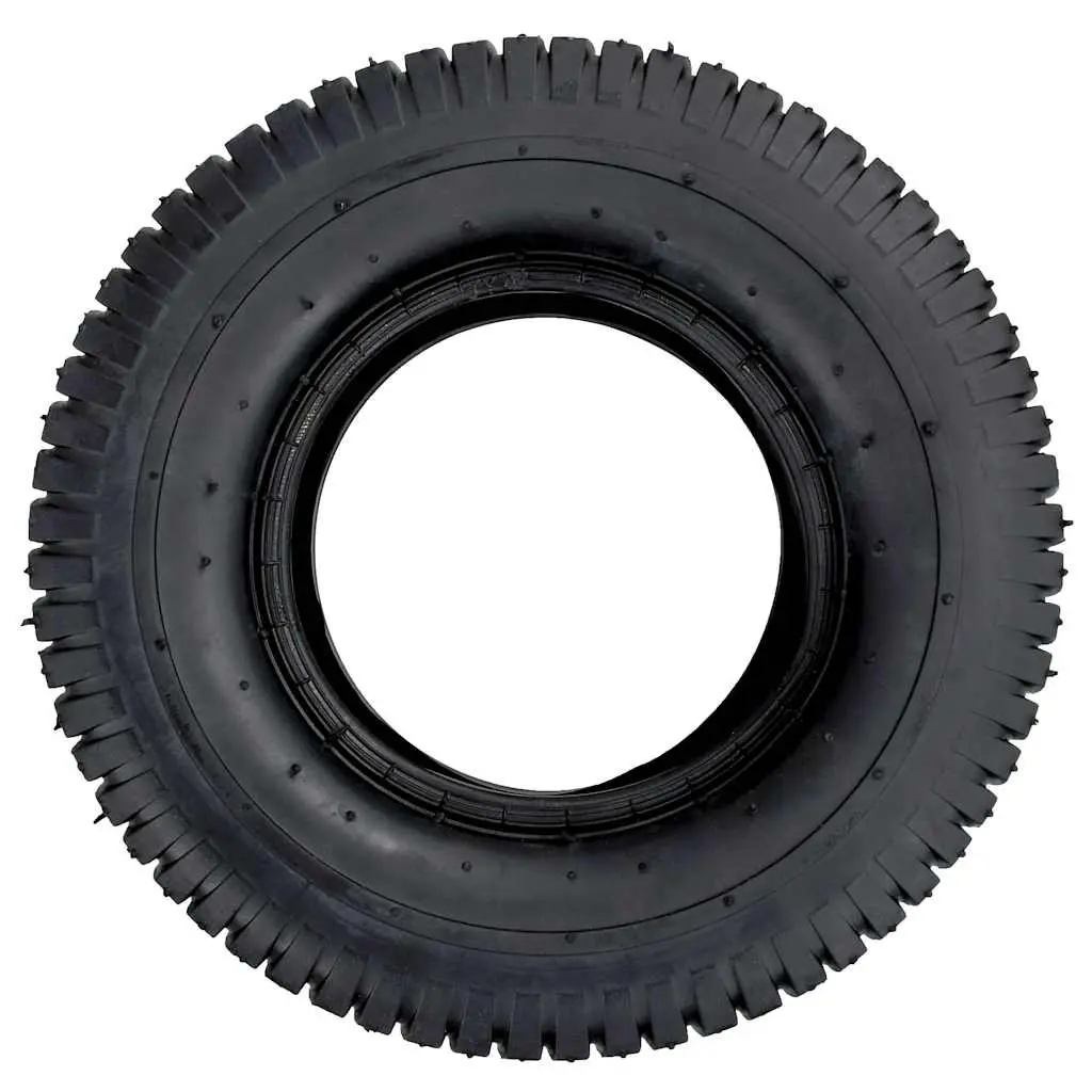 Wheelbarrow Tyres 2pcs 13x5.00-6 4PR Black Replacement Heavy-Duty Puncture-Proof