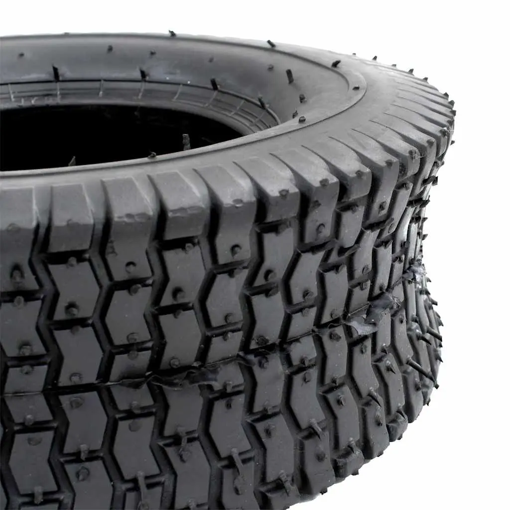 Wheelbarrow Tyres 2pcs 13x5.00-6 4PR Black Replacement Heavy-Duty Puncture-Proof