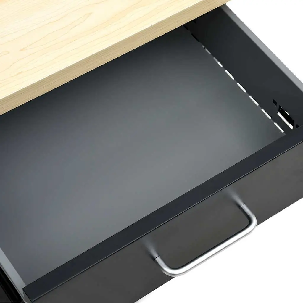 Heavy Duty Workbench Lockable Cabinet 160x60x85cm 6 Drawers Storage