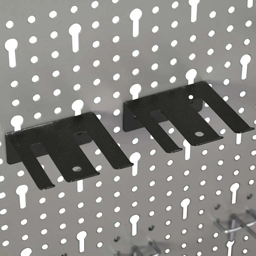 Wall-mounted Tool Pegboards Steel Panel 40x58 cm 3 Piece Storage Organisation