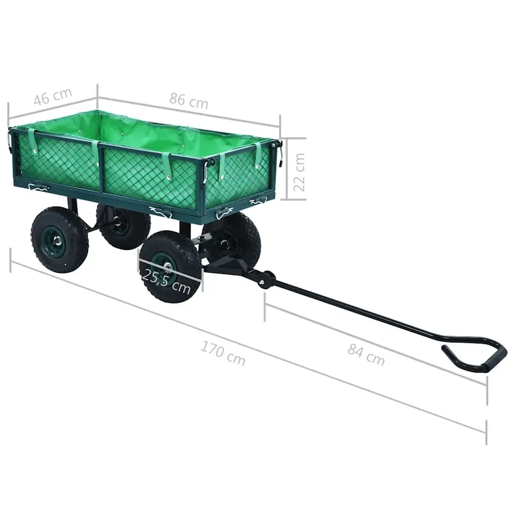 Garden Hand Trolley Heavy-Duty Steel Construction Pneumatic Wheels