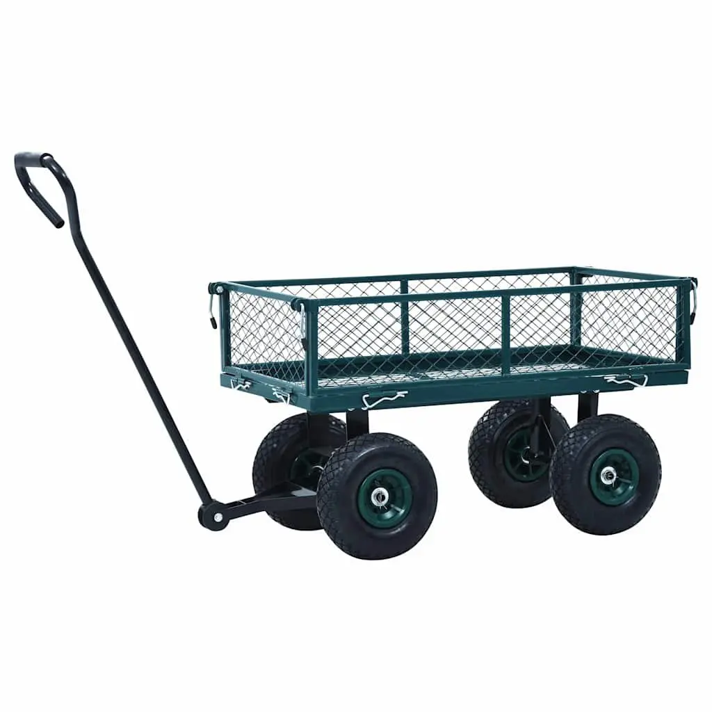Garden Hand Trolley Heavy-Duty Steel Construction Pneumatic Wheels