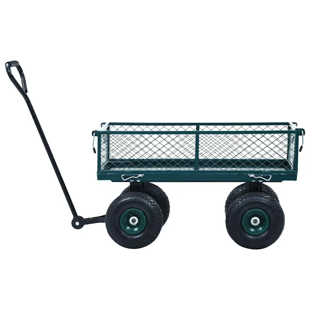 Garden Hand Trolley Heavy-Duty Steel Construction Pneumatic Wheels