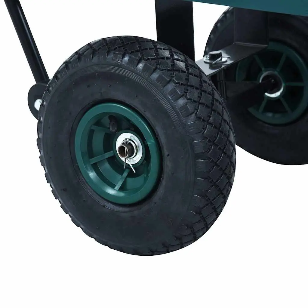 Garden Hand Trolley Heavy-Duty Steel Construction Pneumatic Wheels