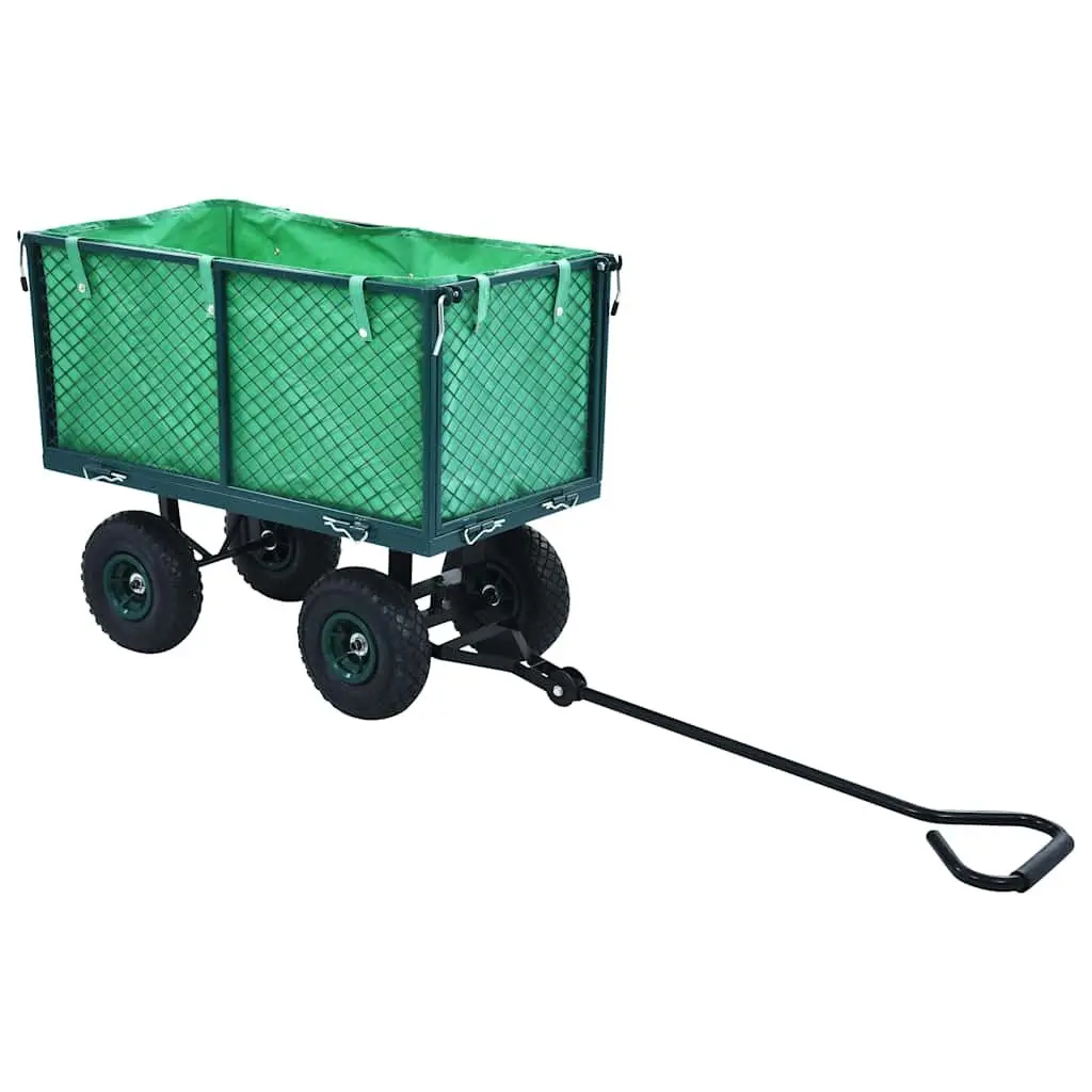 Garden Hand Trolley Heavy Duty Steel 350kg Load Capacity Green