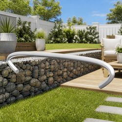 Gabion Hooks 50 pcs Galvanised Steel Distance Holders Fence Spacers 10 cm Silver