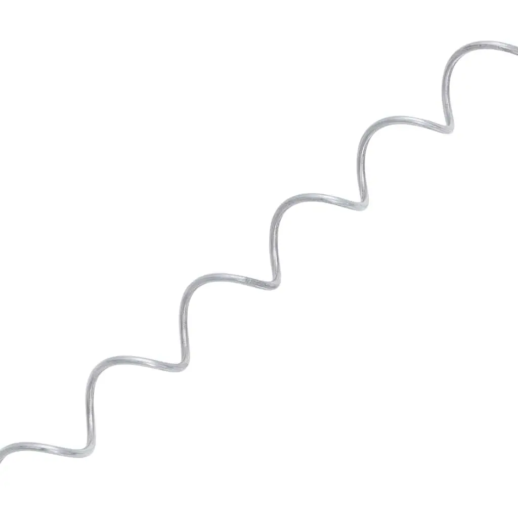 Gabion Spirals Galvanised Steel 100 cm Fence Panel Binder Connector 24 Piece