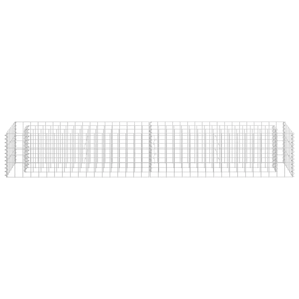 Gabion Planter Box Galvanised Steel Raised Garden Bed 180 x 30 x 30 cm